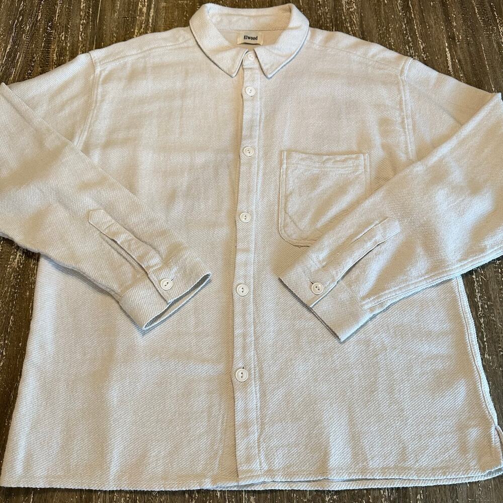 Elwood 90’s Flannel Button-Up Long Sleeve Shirt Oversized Cotton Men’s Size M